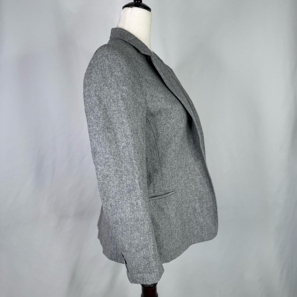 Vintage grey wool blazer slim fit tailored single button union made in USA XS - Picture 4 of 13